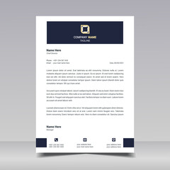 Letterhead design template. Creative, minimalist and clean modern business A4 letterhead template design. Illustration vector