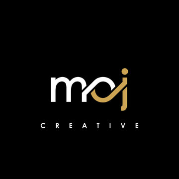MOJ Letter Initial Logo Design Template Vector Illustration