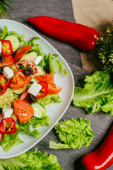greek salad on a plate