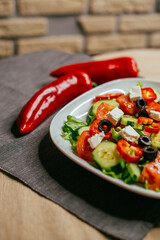 greek salad on a plate