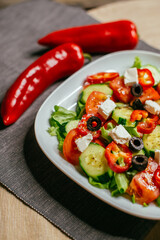 greek salad on a plate