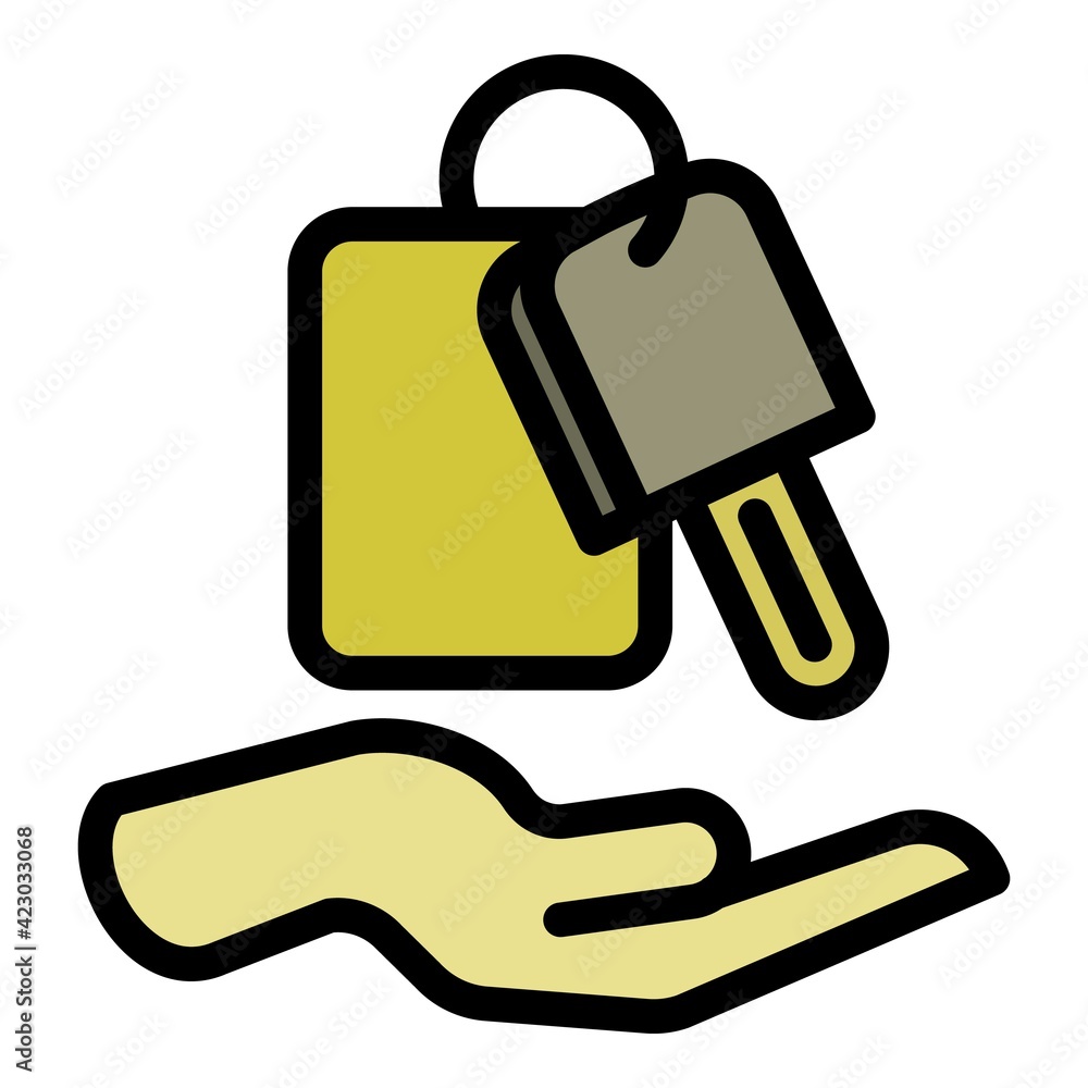 Aufkleber car smart key icon. outline car smart key vector icon for web design isolated on white background