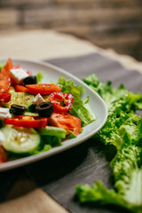 greek salad on a plate