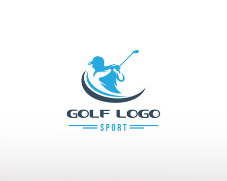 Golf logo creative golf logo team club sport hobby logo simple