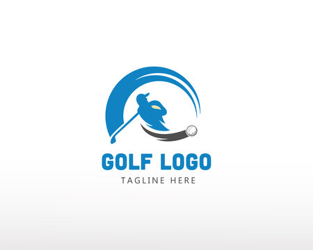 Golf logo creative golf logo team club sport hobby logo simple