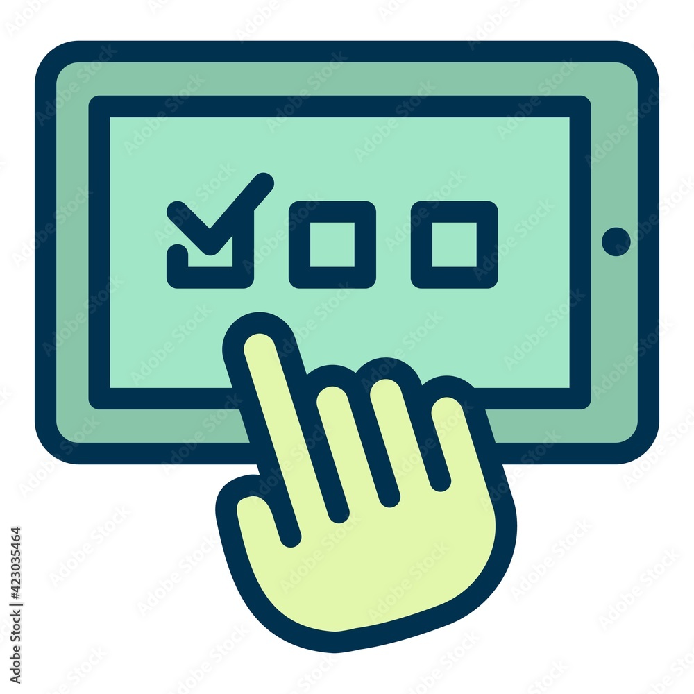 Poster evaluation online vote icon. outline evaluation online vote vector icon for web design isolated on w