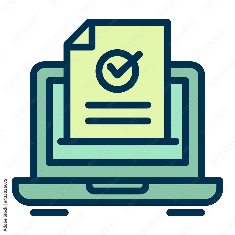 Poster internet online vote icon. outline internet online vote vector icon for web design isolated on white