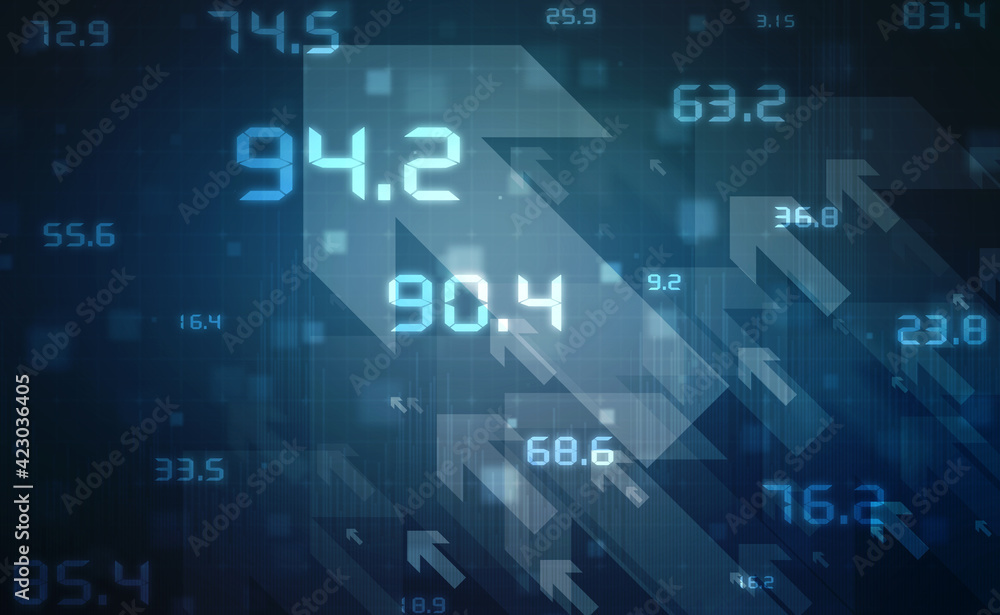 Poster 2d digital abstract business networking background