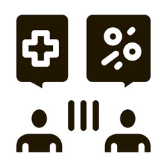 reception at dermatologist doctor consultation icon Vector Glyph Illustration