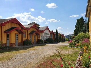 Nice street with small houses. Private sector where living becomes a pleasure. The courtyards of the houses are decorated with flowers and bushes.