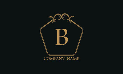 A simple exquisite monogram with the alphabet letter B. Can be used as a logo for a company, boutique, restaurant, business.