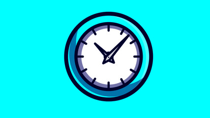 wall clock isolated on white