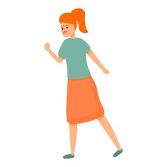 Bad girl icon. Cartoon of bad girl vector icon for web design isolated on white background