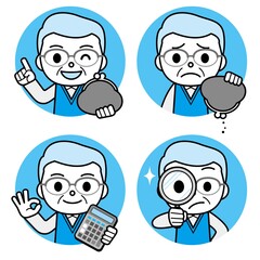 高齢男性 お金 アイコン