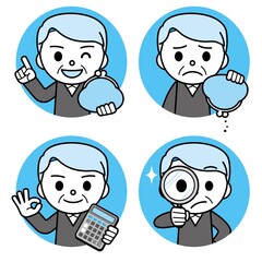 高齢男性 お金 アイコン