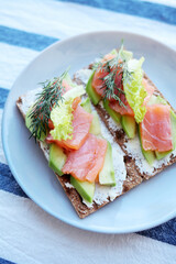 Healthy Avocado Toast with Smoked Salmon