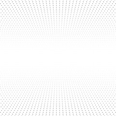 Perspective grid  halftone dots. Board with black grid on a white background.