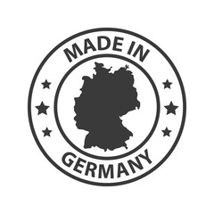 Made in Germany icon. Stamp made in with country map