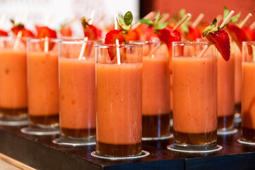 Chupitos de gazpacho