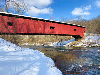 Colemanville Covered Bridge in historic Lancaster County, PA