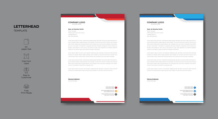 Minimalist style letterhead design for your business.
