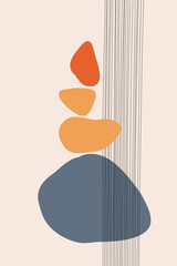 Minimal vector abstract wall arts. trendy contemporary collage