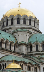 Alexander Nevski Eastern European Orthodox Cathedral with Gold Dome in Sofia, Bulgaria