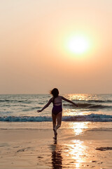 Fototapeta premium person on the beach