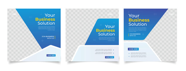 Digital business marketing banner for social media post template 