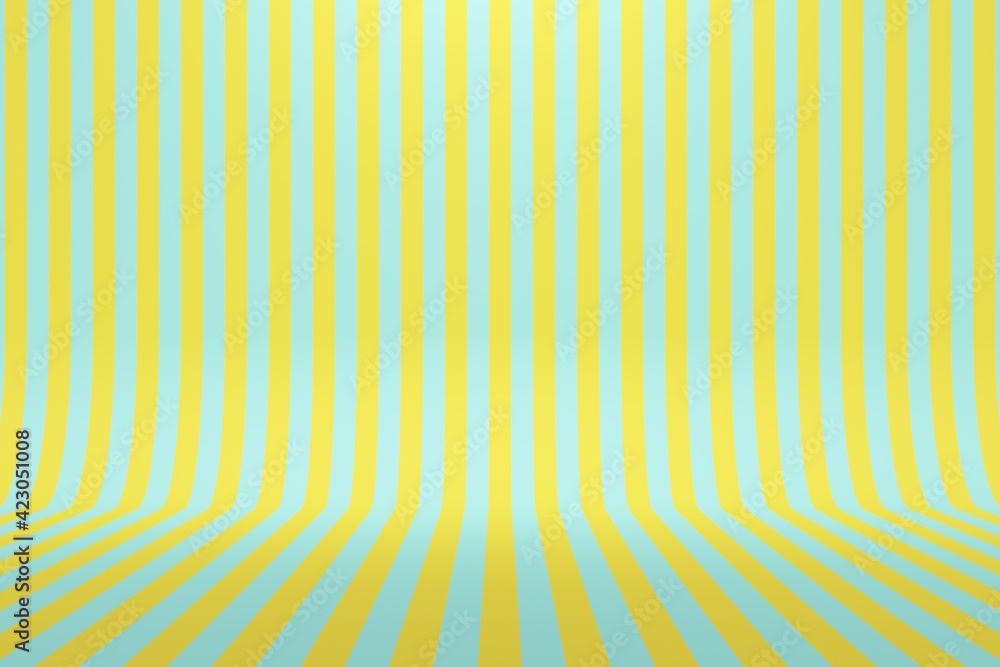 Aufkleber abstract background with yellow and blue line. 3d rendering