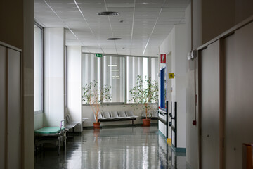 the corridor inside the hospital