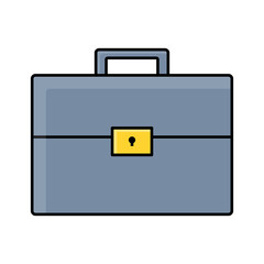 Business and investment portfolio in flat style. Vector illustration on an isolated white background.