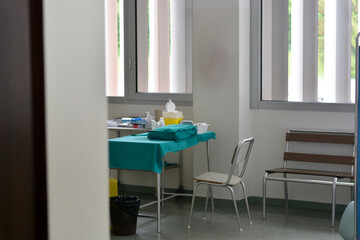 waiting for blood tests in the hospital