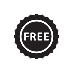 Free sticker badge and label icon