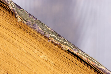 close-up old book detail background