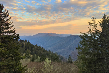 Scenic view of the Great Smokey Mountains