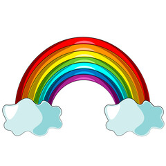 Single element Rainbow. Draw illustration in colors
