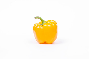 Paprika on a white background. Yellow bell pepper on a white background.
