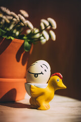 Funny handdrawing egg