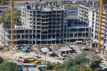Big construction site A big construction site with cranes