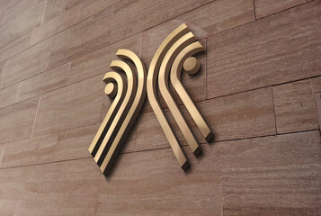 3d company logo design concept