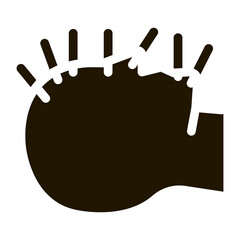 human face acupuncture icon Vector Glyph Illustration