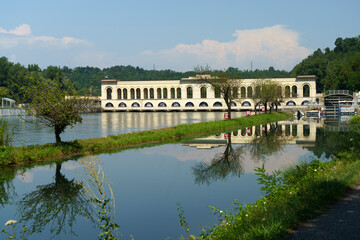 Fototapeta na wymiar Panperduto dam, in Varese province, Italy