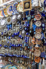 Arab souvenir shop with traditional Turkish souvenirs