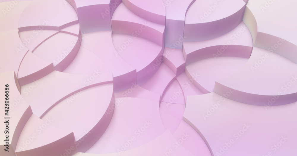 Aufkleber circular shapes with pastel pink. abstract geometric background. perfect for text overlay, or subtle