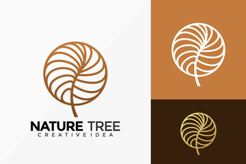 Luxury Nature Tree Logo Vector Design. Abstract emblem, designs concept, logos, logotype element for template.