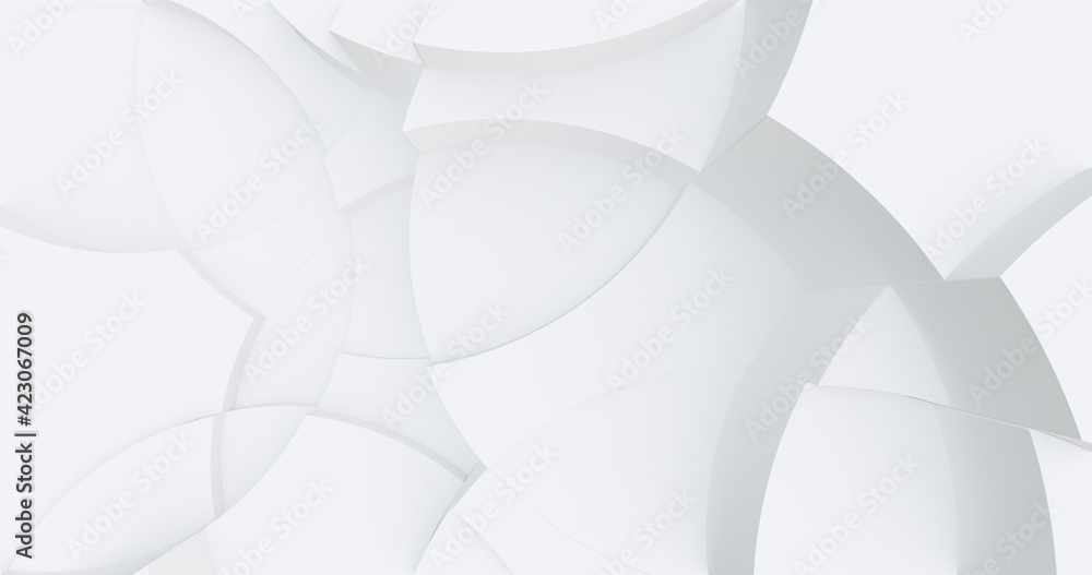 Poster abstract art light white background with curved shapes, soft shadow. clean simple minimalistic white