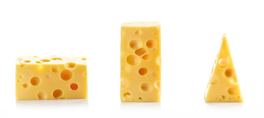 Cheese isolated on white background