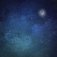 Night sky with stars as background. Universe