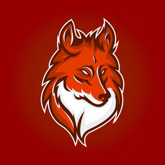 fox mascot esport logo vector design